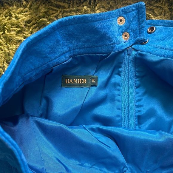 DANIER VINTAGE LEATHER SET BLUE 80S - Picture 8 of 16